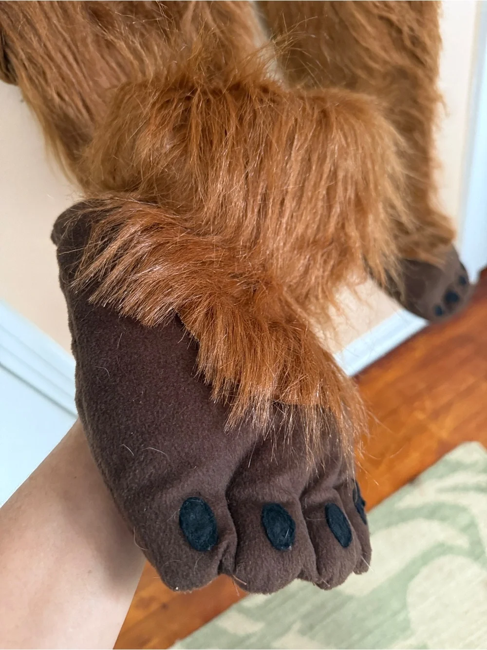 Star Wars Brown Chewbacca Furry One-Piece Hooded Costume - Child XL